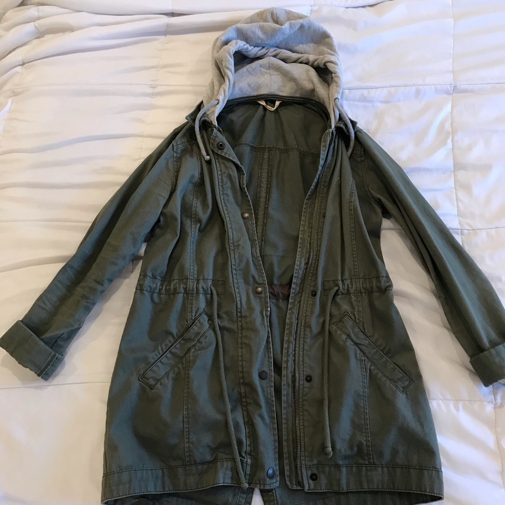 Hollister army green jacket